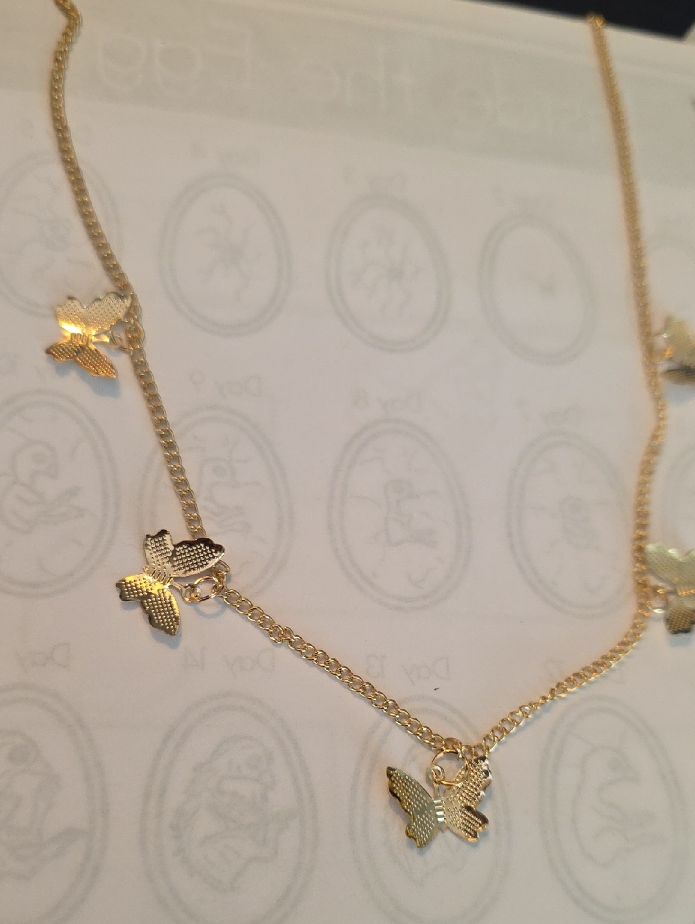 Gold Butterfly Charm Necklace for Women - Picture 3 of 7